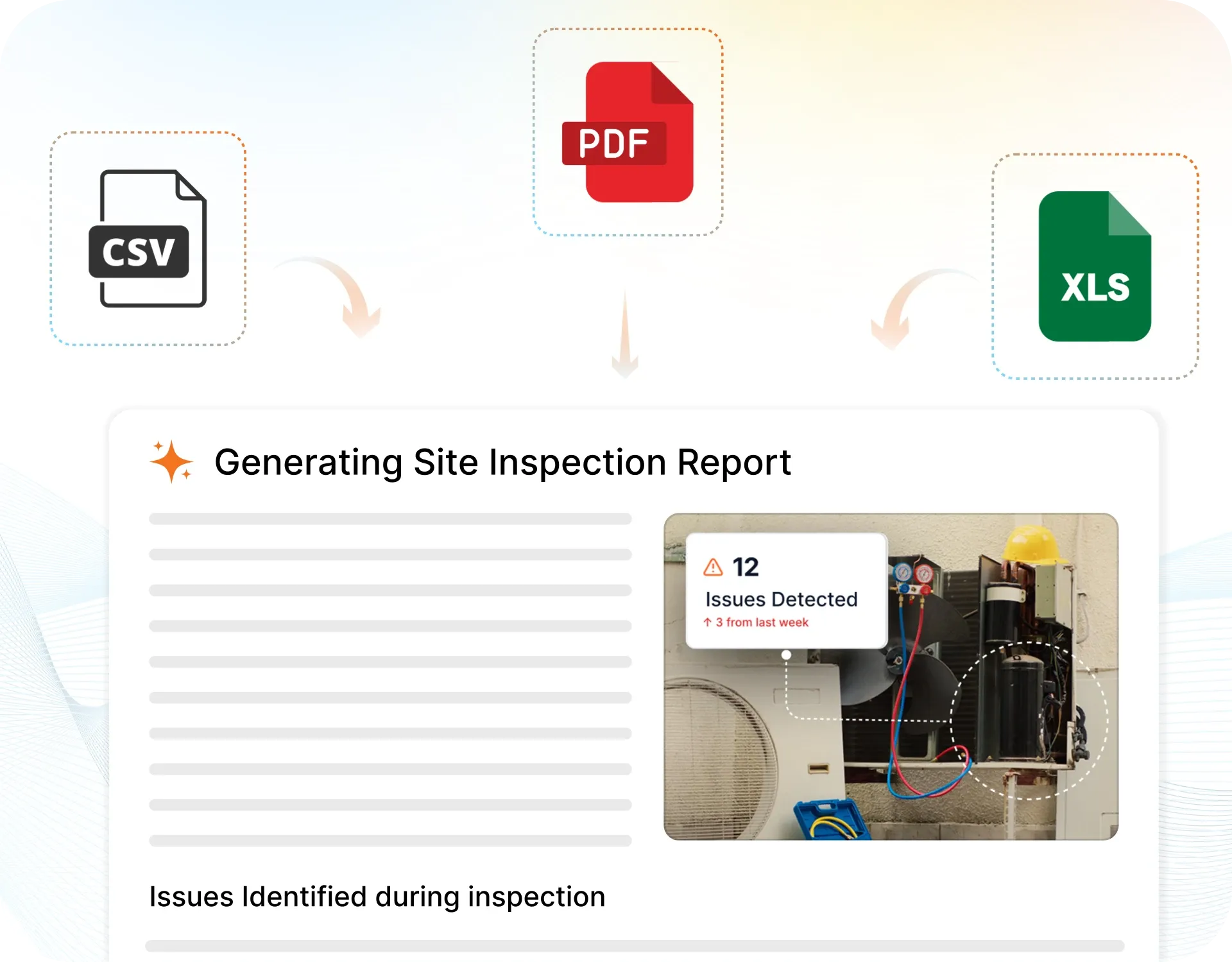 Inspections Done. Report Ready illustration